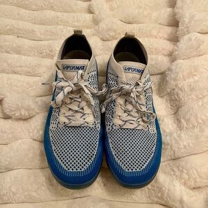 Nike Vapormax Blue and White Athletic Shoes